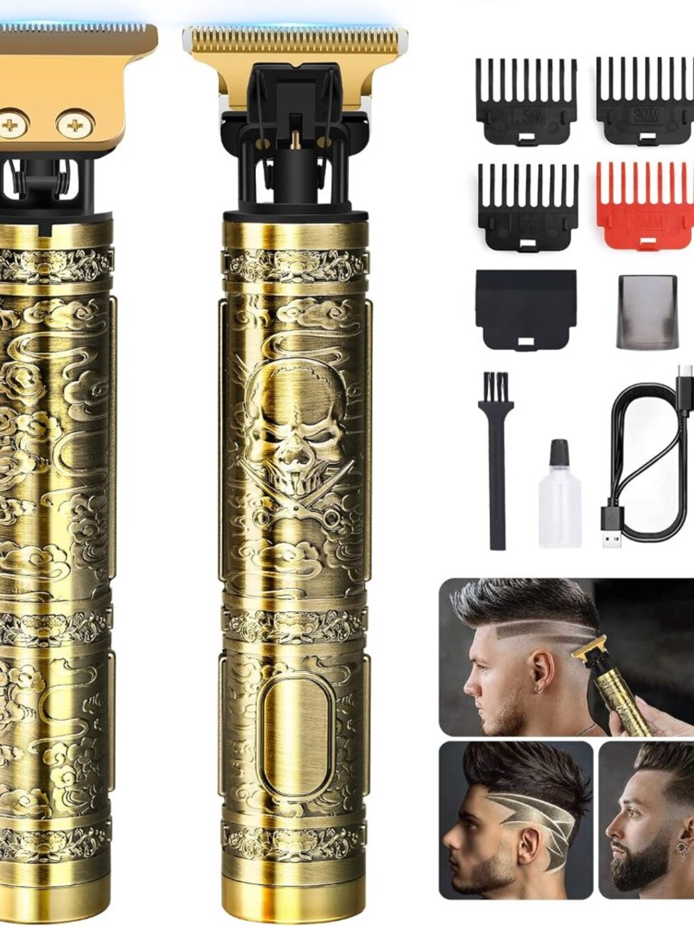Cordless Hair Trimmer for Men Rechargeable Beard Clipper Grooming Kit YOGINGO